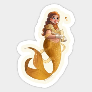 Yellow Mermaid Sticker